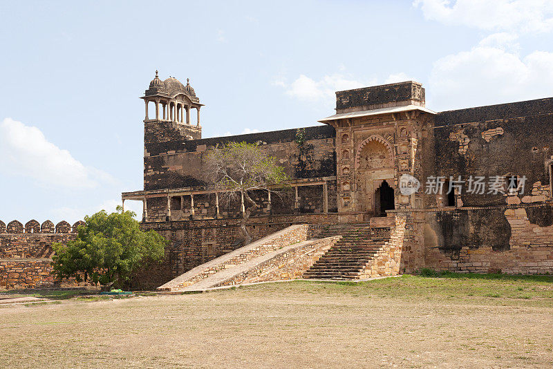 Jahangir Mahal和Shah Jahan Mahal，堡垒综合体，瓜廖尔，中央邦，印度
